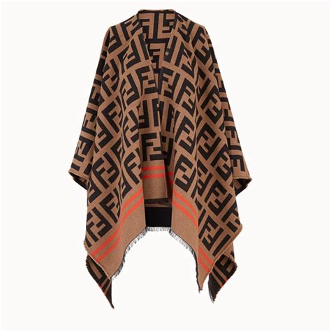 pancho fendi|Fendi wool poncho.